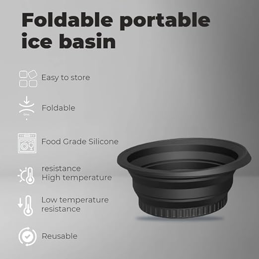 Clefairy Face Ice Bath Bowl with Built-In Ice Tray, Collapsible Food-Grade Silicone Facial Plunge Basin for Face Dunk, Cold Therapy, Skincare at Home