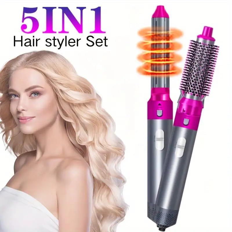 5 In 1 Hair Styler For Women - 5 In 1 Hot Hair Dryer Brush - 5 In 1 Hot Air Styler - 5 In 1 Multifunctional Hair Dryer Styling Tool - 5-in-1 Multi-head Hot Air Comb - 5 In 1 Hair Brush - 5in1 Electric Hair Curler