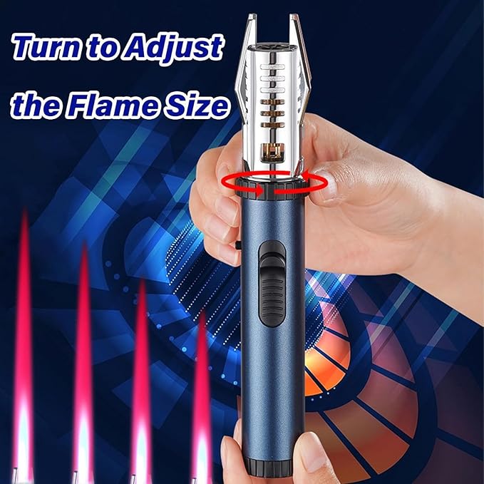 CARTSPACE Torch Lighter with Safety Lock and Adjustable Flame Cool Lighters Refillable,Windproof Jet Flame,Safety Lock lighter Pocket Lighter  (multicolor)