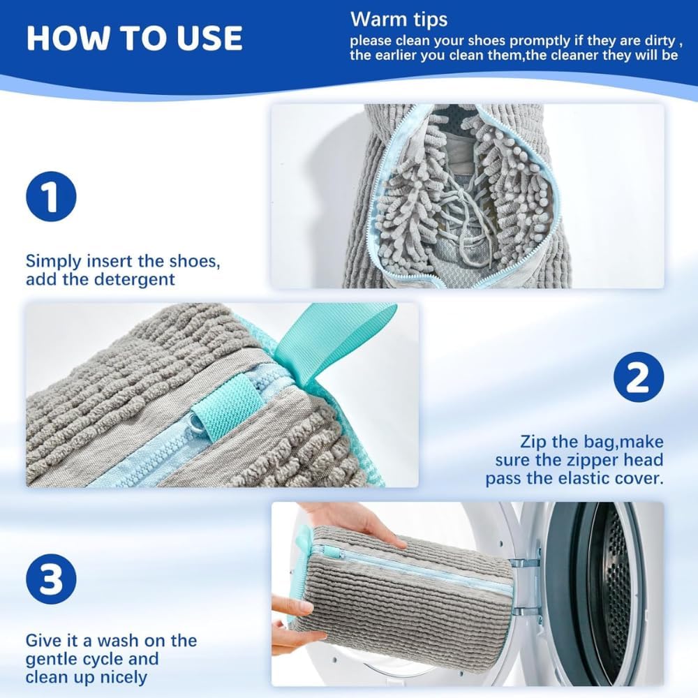 Shoe Cleaning Bag Shoe Washing Machine Bag Shoe Washing Bag Shoe Cleaner Kit New Cleaning Shoes Bag for Washer and Dryer