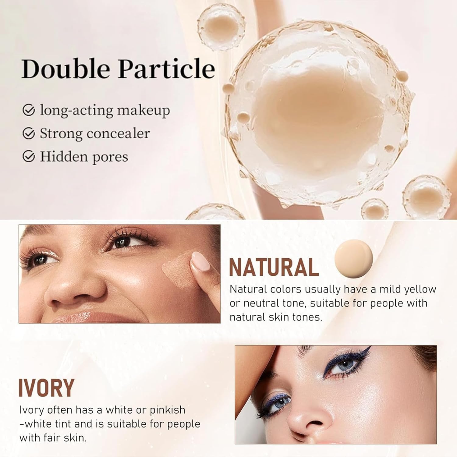 2 In 1 Makeup Foundation Stick - Makeup Stick With Buil In Brush - Face Makeup Contour Stick